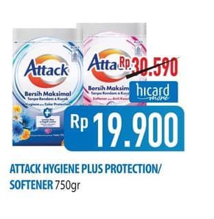 Promo Harga Attack Detergent Powder Hygiene Plus Protection, Plus Softener 800 gr - Hypermart