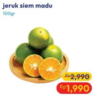 Promo Harga Jeruk Siam Madu per 100 gr - Hypermart