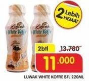 Promo Harga Luwak White Koffie Ready To Drink per 2 botol 220 ml - Superindo