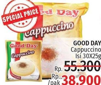 Promo Harga Good Day Cappuccino 30 sachet - LotteMart