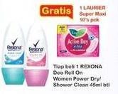 Promo Harga REXONA Deo Roll On Powder Dry, Shower Clean 50 ml - Indomaret