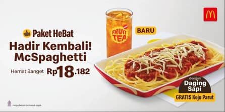 Promo Harga McSpaghetti  - McD