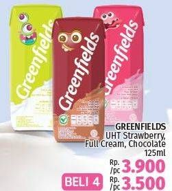 Promo Harga GREENFIELDS UHT Choco Malt, Full Cream, Strawberry 125 ml - LotteMart