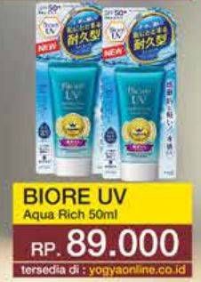 Promo Harga Biore UV Aqua Rich Watery Essence SPF 50 50 gr - Yogya