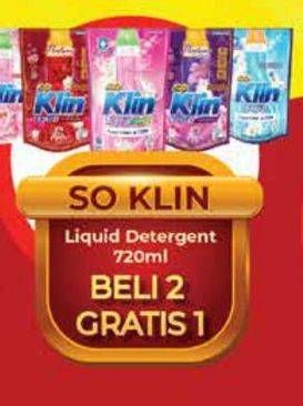 Promo Harga So Klin Liquid Detergent 750 ml - Yogya