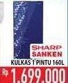 Promo Harga SHARP/SANKEN Kulkas 1 Pintu 160Ltr  - Hypermart