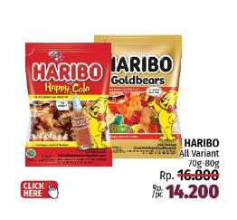 Promo Harga Haribo Candy Gummy All Variants 70 gr - LotteMart