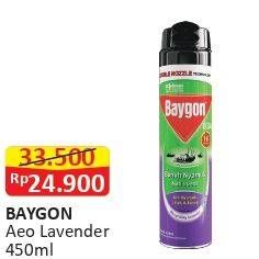 Promo Harga BAYGON Insektisida Spray Silky Lavender 450 ml - Alfamart