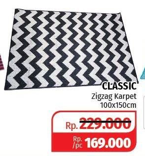 Promo Harga Classic Zigzag Karpet 100x150cm  - Lotte Grosir