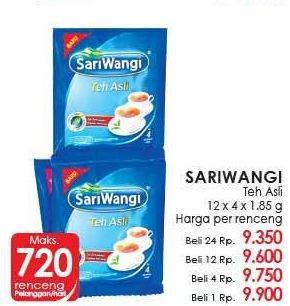 Promo Harga Sariwangi Teh Asli per 12 pcs 1 gr - LotteMart