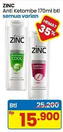 Promo Harga Zinc Shampoo All Variants 170 ml - Indomaret