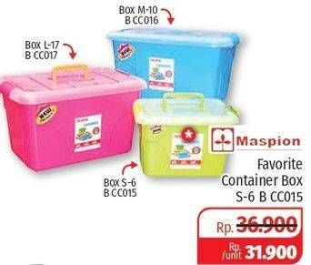 Promo Harga MASPION Favorite Box Container CC015  - Lotte Grosir