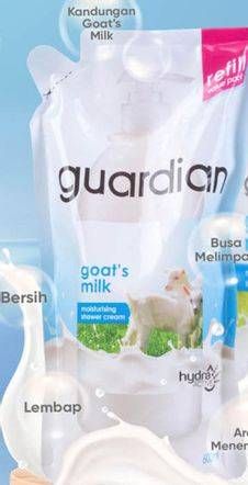 Promo Harga GUARDIAN Shower Cream Goats Milk 600 ml - Guardian