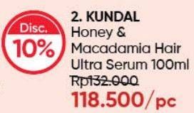 Promo Harga KUNDAL Honey & Macadamia Hair Ultra Serum 100 ml - Guardian