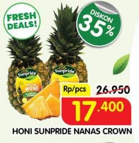 Promo Harga Honi Sunpride Nanas Crown Medium  - Superindo
