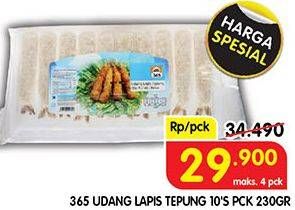 Promo Harga 365 Udang Lapis Tepung per 10 pcs 230 gr - Superindo