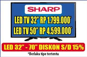 Promo Harga SHARP LED TV 32