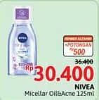 Promo Harga Nivea MicellAir Skin Breathe Micellar Water Oil Acne Care 125 ml - Alfamidi