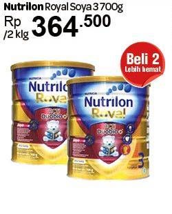 Promo Harga NUTRILON Royal Soya 3 Susu Pertumbuhan per 2 kaleng 700 gr - Carrefour