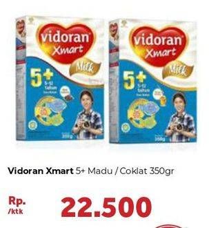 Promo Harga VIDORAN Xmart 5+ Coklat, Madu 350 gr - Carrefour