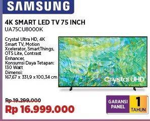 Promo Harga Samsung UA75CU8000K 4K Smart LED TV  - COURTS
