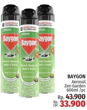 Promo Harga Baygon Insektisida Spray Zen Garden 600 ml - LotteMart