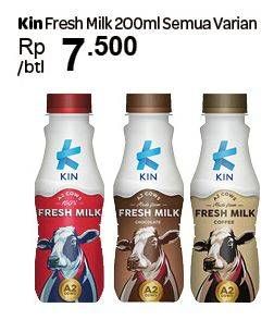 Promo Harga KIN Fresh Milk All Variants 200 ml - Carrefour
