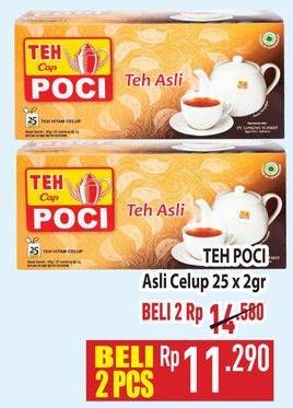 Promo Harga Cap Poci Teh Celup Asli per 25 pcs 2 gr - Hypermart