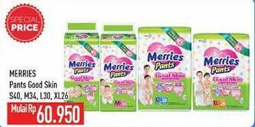 Promo Harga Merries Pants Good Skin S40, XL26, M34, L30 26 pcs - Hypermart