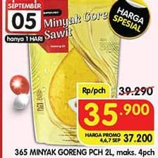 Promo Harga 365 Minyak Goreng 2000 ml - Superindo