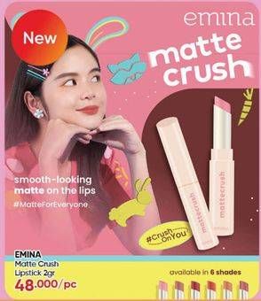 Promo Harga Emina Mattecrush Lipstick  - Guardian