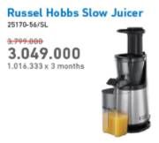 Promo Harga RUSSELL HOBBS Slow Juicer 25170-56 1 pcs - Electronic City