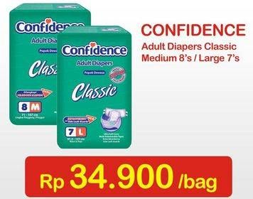 Promo Harga Confidence Adult Diapers Classic M8, L7  - Indomaret
