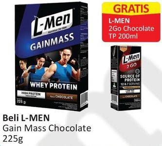 Promo Harga L-MEN Gain Mass Chocolate 225 gr - Alfamart