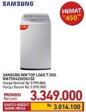 Promo Harga SAMSUNG WA75H4200SG/SE | Washing Machine Top Loading 7.5kg 7500 gr - Carrefour