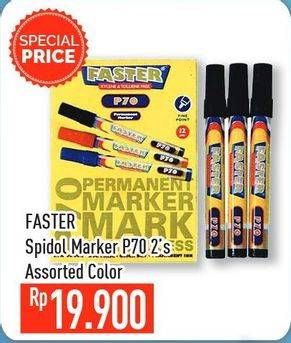 Promo Harga FASTER Permanent Marker P70 2 pcs - Hypermart