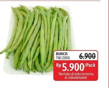 Promo Harga Buncis TW per 200 gr - Alfamidi