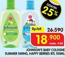 Promo Harga Johnsons Baby Cologne Summer Swing, Happy Berries 100 ml - Superindo