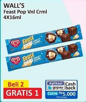 Promo Harga Walls Ice Cream Feast Pop Vanilla Caramel 64 ml - Alfamart