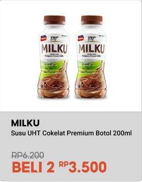 Promo Harga Milku Susu UHT Cokelat Premium 200 ml - Indomaret