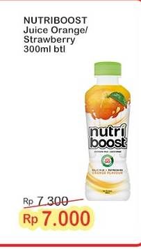 Promo Harga Minute Maid Nutriboost Orange, Strawberry 300 ml - Indomaret