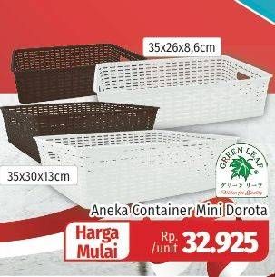 Promo Harga GREEN LEAF Container Mini Dorota  - Lotte Grosir