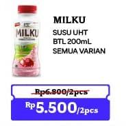 Promo Harga Milku Susu UHT All Variants 200 ml - Indomaret