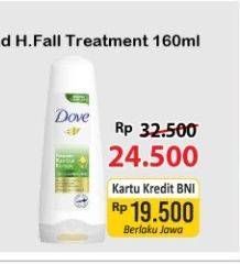 Promo Harga DOVE Shampoo Total Hair Fall Treatment 160 ml - Alfamart