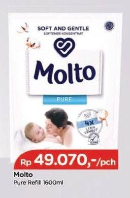 Promo Harga MOLTO Softener Ultra Pure 1600 ml - TIP TOP
