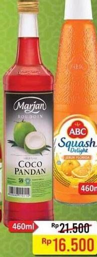 Promo Harga MARJAN Syrup Boudoin Coco Pandan, Leci, Melon 460 ml - Alfamart