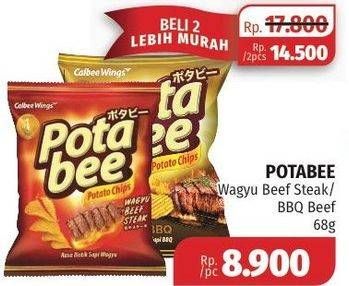 Promo Harga POTABEE Snack Potato Chips per 2 pouch 68 gr - Lotte Grosir