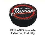 Promo Harga BELLAGIO HOMME Pomade Natural Shine Extreme Hold Black 80 gr - Alfamart