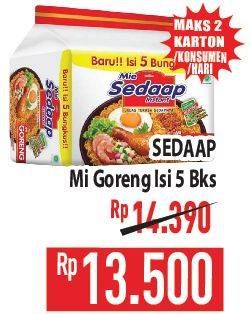 Promo Harga Sedaap Mie Goreng Original per 5 pcs 90 gr - Hypermart