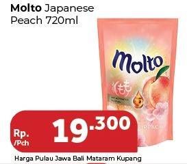 Promo Harga MOLTO Pewangi Japanese Peach 720 ml - Carrefour